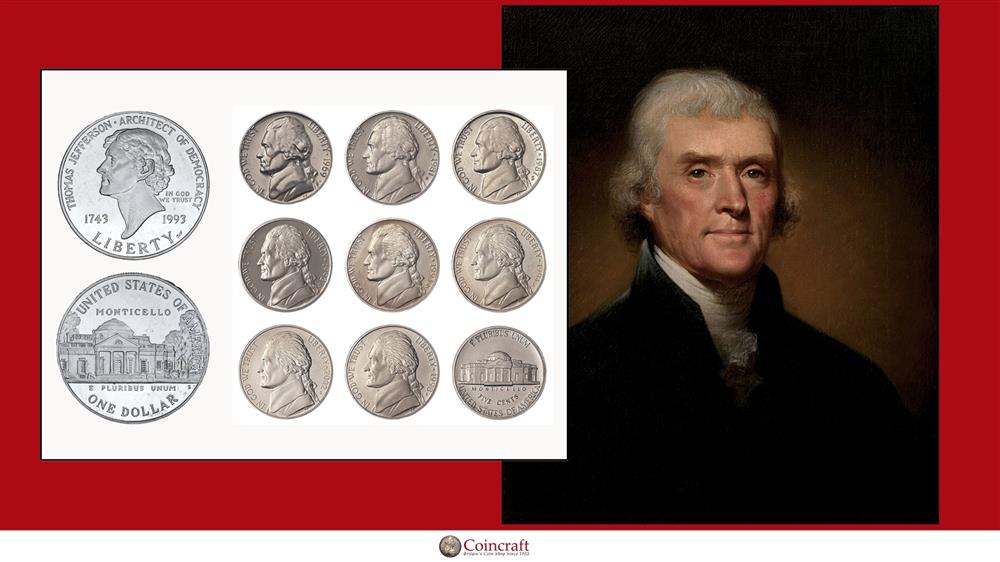 US Dollars Commemorating Thomas Jefferson (A Founding Father of the United States)